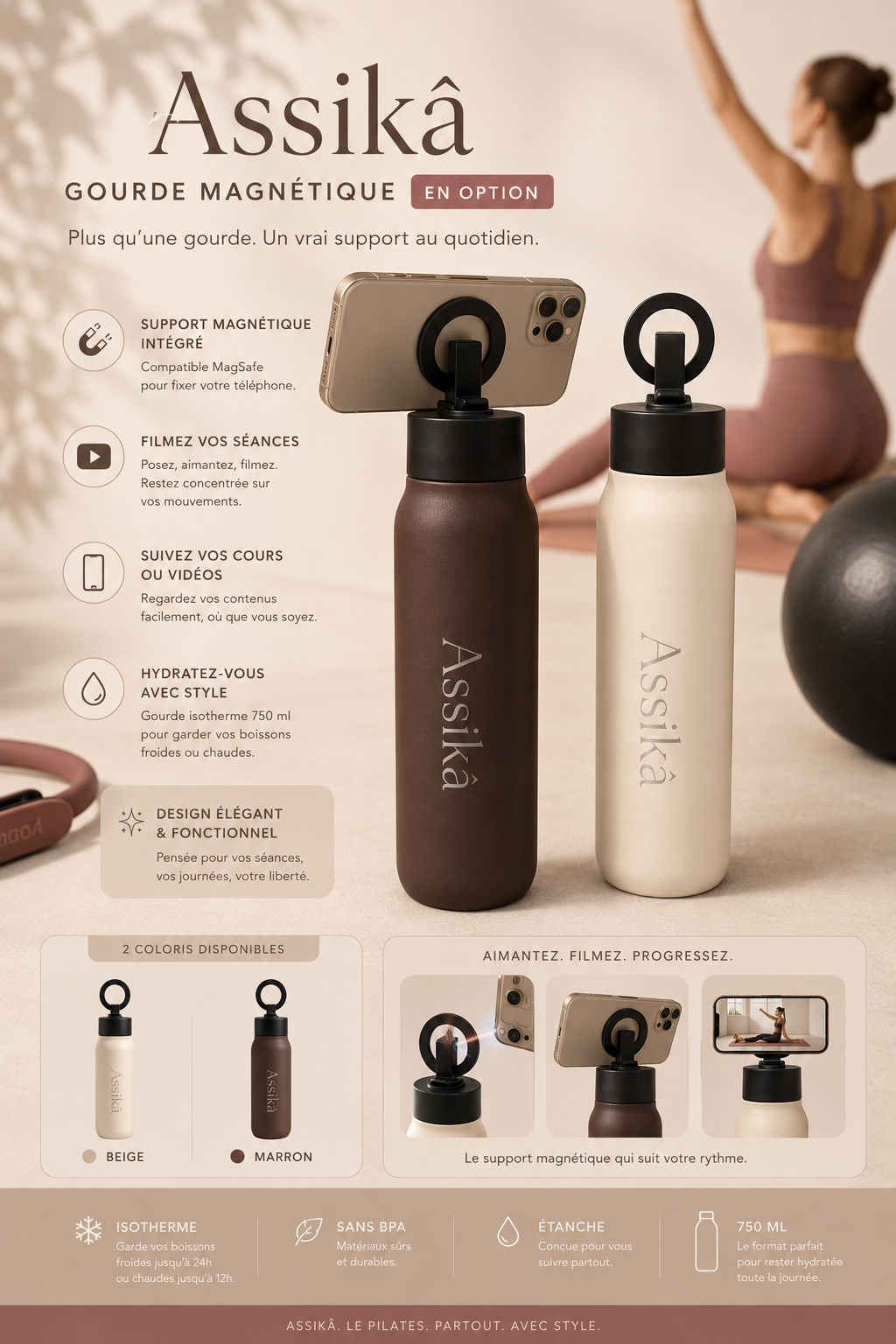Gourdes support portable